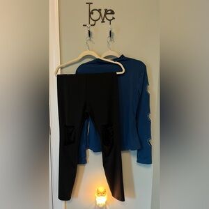 Leggings & top bundle M/L